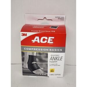 ACE BASICS ADJUSTABLE ANKLE SUPPORT 1 CT